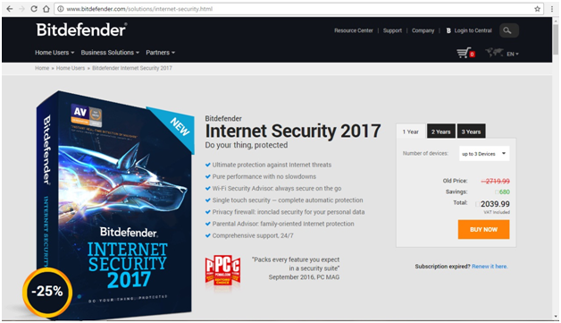 bitdefender internet security 2017