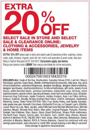 80% Off Macy #39 s Coupon Codes 2018 Discounts and Deals